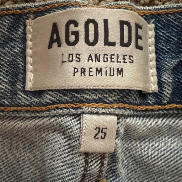 AGOLDE PARKER DISTRESSED DENIM SHORTS - Picture 3 of 3